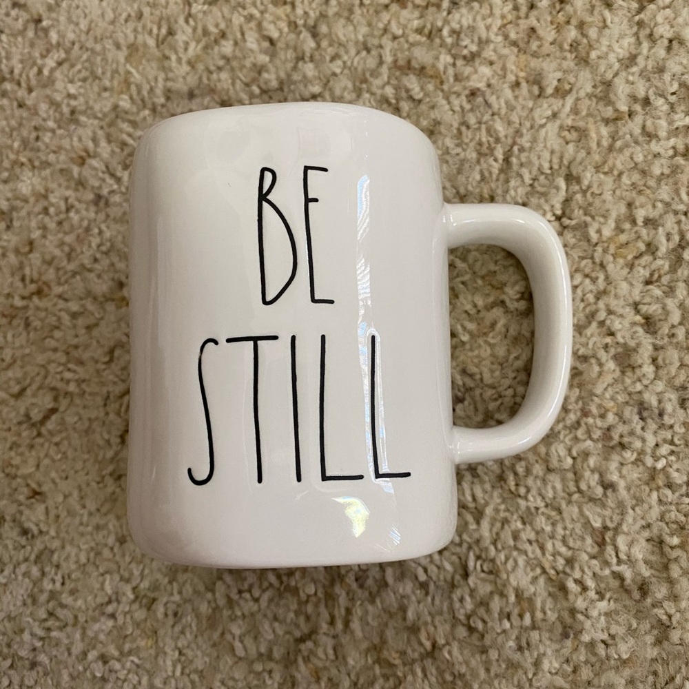 BE STILL Rae Dunn mug